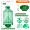 4 Pack Reusable Outdoor Fly Traps with Bait Tray