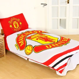 Man Utd Reversible Fade Single Duvet Set (Duvet 135 x 200cm) (Pillow Case 50 x 75cm) - One Size