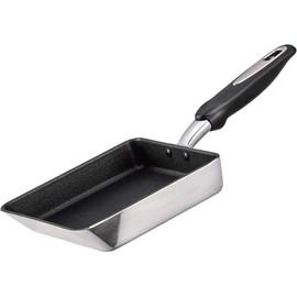 Hokuriku Aluminum IH High Cast Premium Tamagoyaki 6.3 x 7.1 inches (16 x 18 cm), Made in Japan, Silver