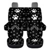 ZIATUBLES Dog Paws Print Car Seat Covers Full Set, Auto