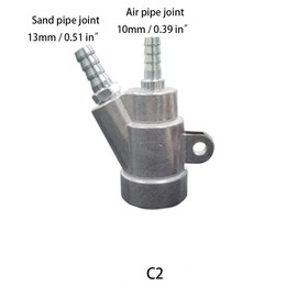 SagaSave Sand Blasting Gun, Air Sandblasting Gun, Aluminum Alloy for Rust Removal and Paint Cleaning (C2)