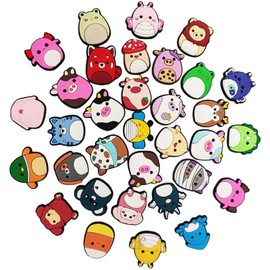 Shoe Charms for Crocs, Cute Animal Cartoon Shoe Decoration Charms,Shoe Decoration Party Animals Charms for Crocs Party DIY Gifts (style 1, 33)
