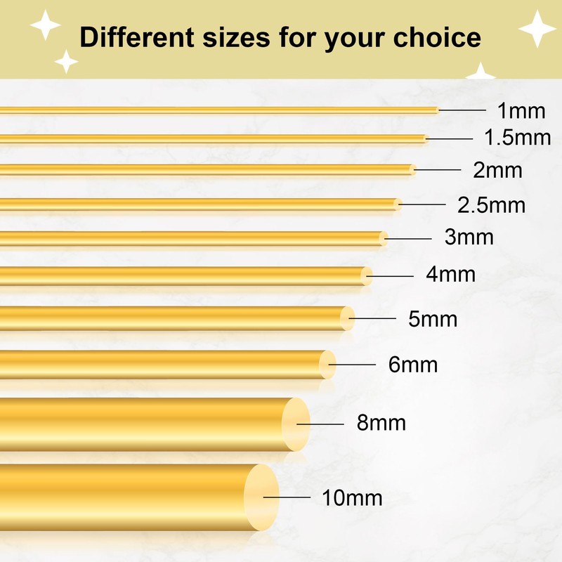 5pcs 3 mm Brass Rod, iMeistek 200 mm Length Brass