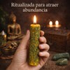 Candele di miele e ruda, cera d'api naturale, manifestazione, rituali