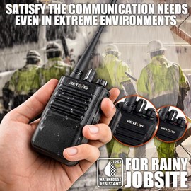 Retevis RB46 Waterproof Walkie Talkies,Rugged 2 Way Radios,1150mAh Rechargeable Battery,Clear Voice,VOX,Emergency Alarm,Compact,Two Way Radio Long Range for Retail Farm Hotel Construction (4 Pack)