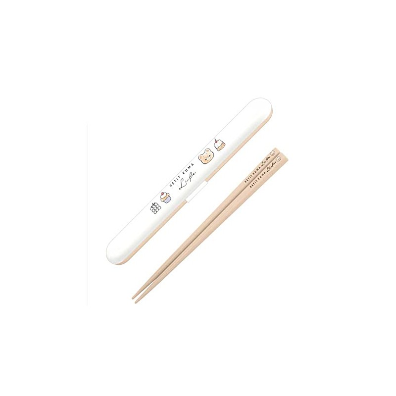 Kamio Japan Cutlery, For Girls, Chopsticks Case, Petit Bear Life