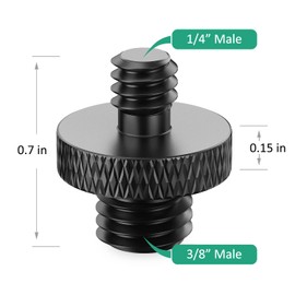 Rigych Camera Screw Adapter 1/4 to 3/8 Thread Adapter Inch Screw for Tripod Camera Screws, Camera Tripods, Monopod, Light Stand, Ball Head, Microphone Stand, Pack of 15