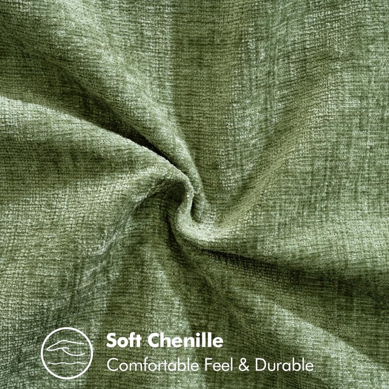 EMEMA Pack of 2 Soft Chenille Throw Pillow Covers 12x20