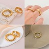 4 Pcs Gold Chunky Rings, Stackable Open Rings, Minimalist Thumb