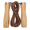 Jump Rope Cowhide Wooden Handle Portable Highly Effective Skipping Rope