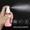 HOMBYS Empty Clear Glass 2oz Small Spray Bottles with Silicone