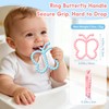 2 Pack Baby Teething Toys 3-6 6-12 Months, Silicone Butterfly
