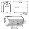 Plexon Gray Jumbo Size Rural Mailbox, 3175 cu-in Capacity, Galvanized