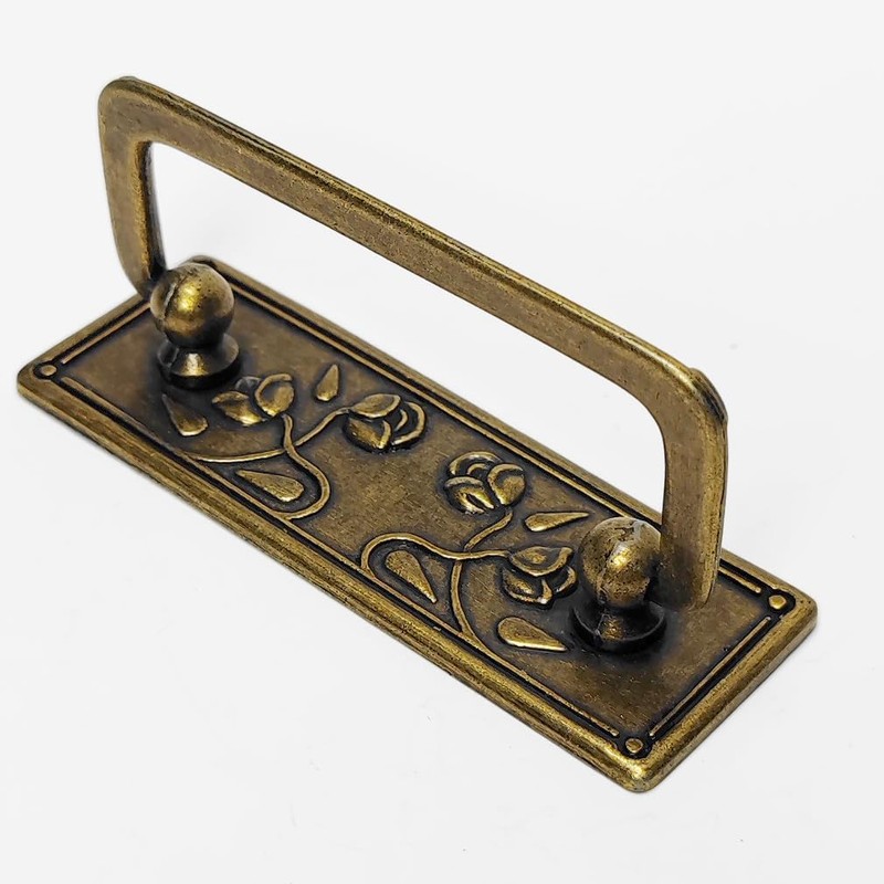 MuDuJia 4-Pack 2 1/2" Antique Brass Bail Drawer Pull Hanging