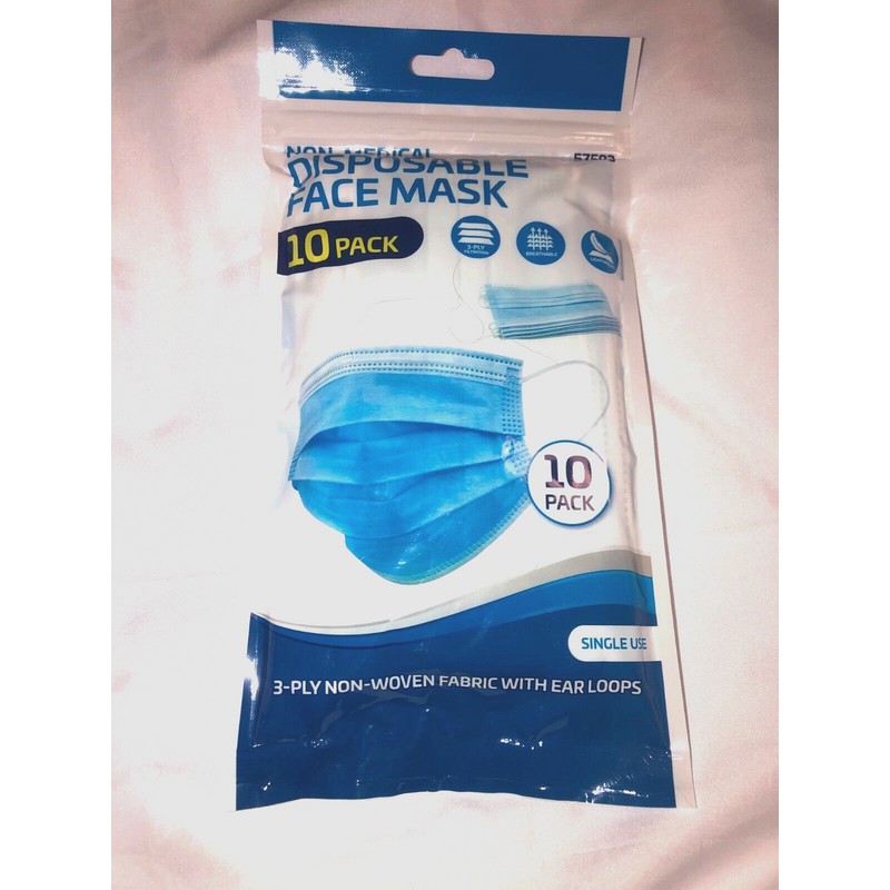 Unbranded Disposable Face Masks - 10 pack