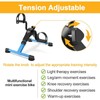 Folding Exercise Bike Pedal Exerciser Portable Desk Bike with LCD
