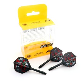 CUESOUL ROST - Eje de dardos integrado y vuelos de forma estándar, diseño de ópera de Pekín, juego de 3 piezas