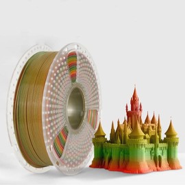 SUNLU PLA Rainbow Filament Silk PLA+ Rainbow Filament 3D Printer Filament Multicolor 3D Printer Filament for Easter, Christmas & Small Business (Smooth Color Change 8m/Color, 1kg 330m:_PETG Rainbow