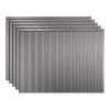 Fasade 18in x 24in Rib Backsplash Panel - Galvanized Steel,