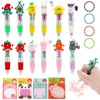 Candcamp 12 Pcs Multicoloured Pens, 4-in-1 Novelty Pens with 4