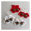 Children's New Thick Plush Christmas Mittens Free Size/Free Size White S 4ea