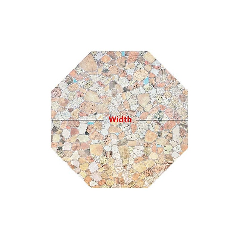 Autotech Park Precut Octagon Window Film, Stone Design, Self Static