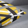 Emvency Set of 2 Throw Pillow Cover Yellow Black Stripes