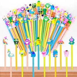 lttorjf Pack of 32 Gifts Birthday Children School Colouring Pencils Details Birthday Children with Animal Decorations Party Gifts for Birthday and Christmas Parties Pens for Children