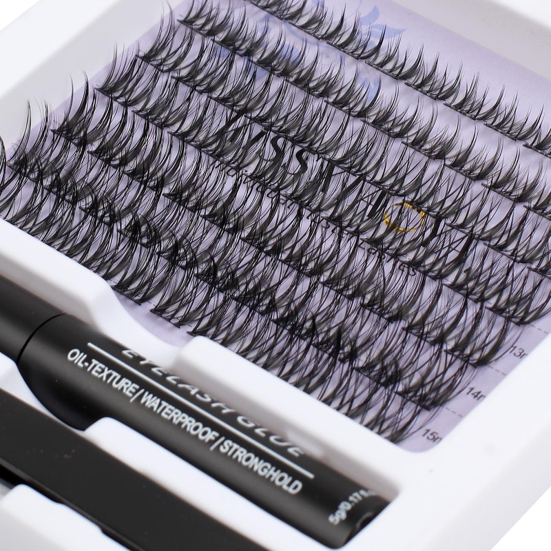 KISSXIAOYA Cluster Eyelash Extension, Lashes, Eyelash Curler, Eyelash Seal, Tweezers,