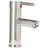 DICA, Monomando Corto Ecologico para Lavabo, Acabado Cromo, Acero Inoxidable,