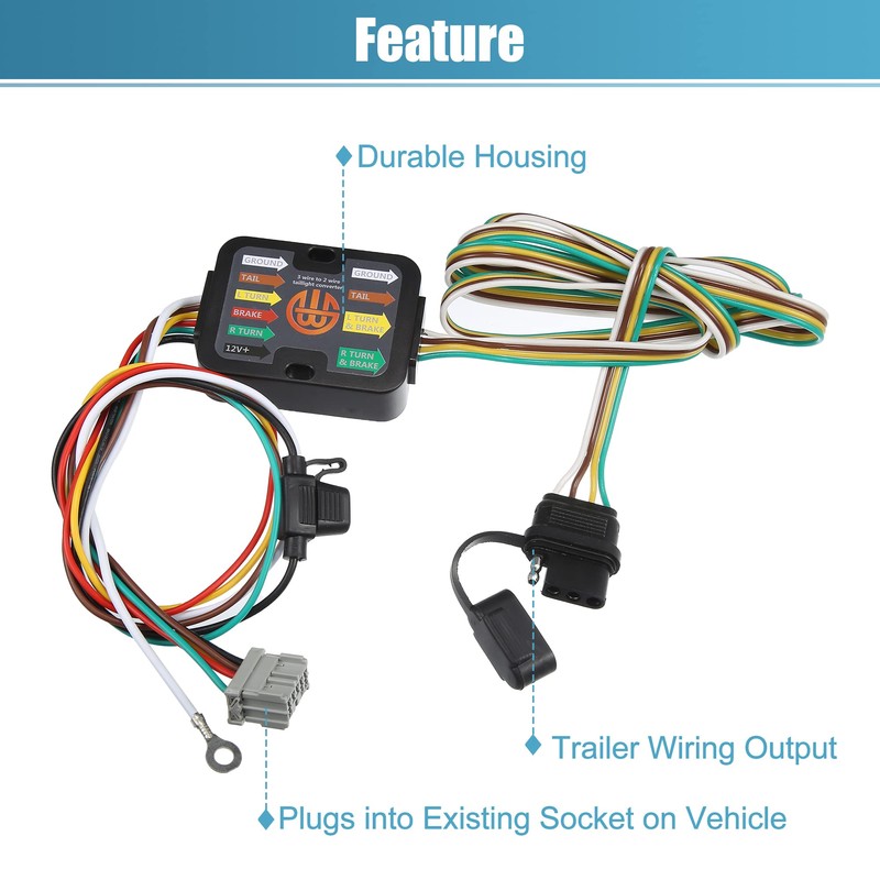 A ABSOPRO 1 Set Trailer Wiring Harness Wiring Kit 56161