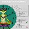 SPUNKER Wall Clock,Funny Frog Wall Clocks for Living Room Decor,Yoga