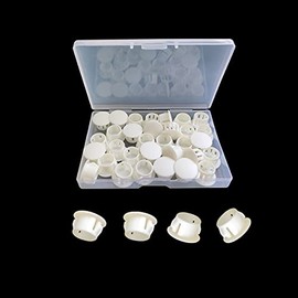 30 Pcs White Hole Plugs 13mm (1/2") White Plastic Hole Plugs White Plastic Plugs for Holes Hardware Plugs Cabinet Hole Plugs Screw Hole Plugs Plastic Plugs for Holes (White)