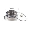 Borosil Stainless Steel Insulated Roti Server, 1.1 litres, Silver