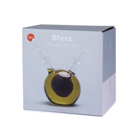 Balvi - Sfera double oil cruet. Spherical oil and vinegar cruet of 125 ml in glass. Non-drip system