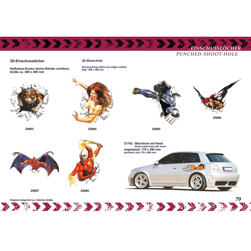 Bullet Hole Sticker Cobra 175mm