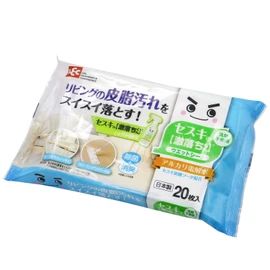 LEC Sesuki S00927 Gekiochi-kun Sheets for Flooring, 20 Sheets (2 Pack) Uses Alkaline Electrolyzed Water