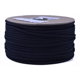 250 Foot Spool of Parachute 550 Cord Type III 7 Strand Paracord - Black