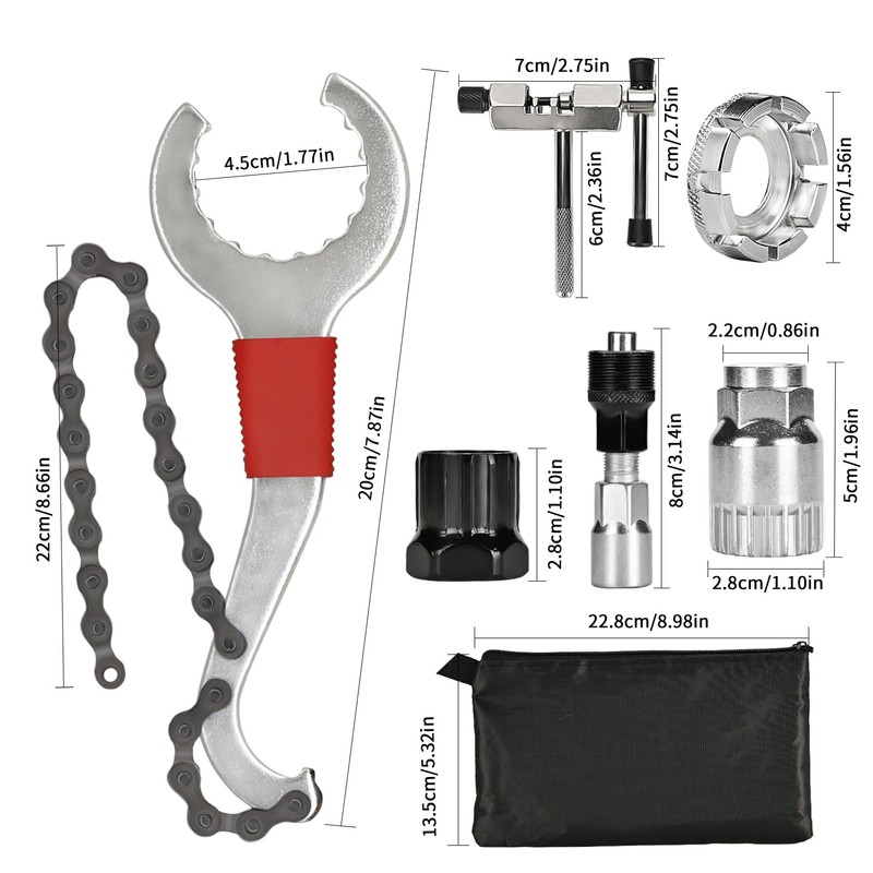 6 Piece Bicycle Tool Set, YDIAMEJ Bicycle Cassette Removal Tool
