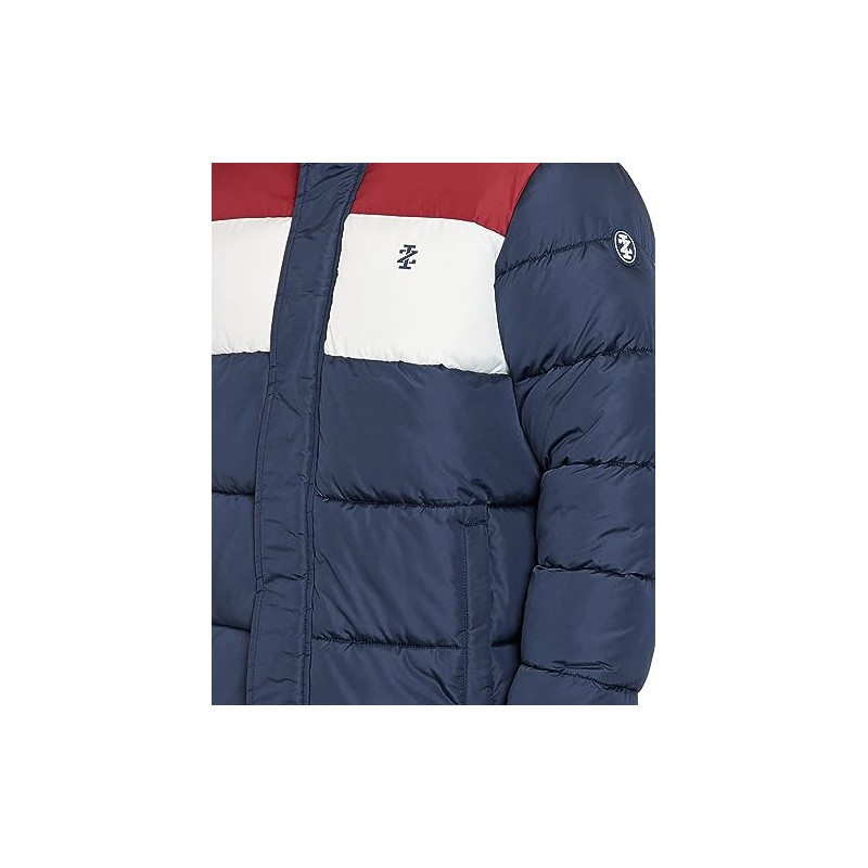 IZOD Men's Color Block Puffer Jacket, Navy