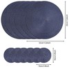 HNVNER Round Placemats and Coaster Set of 6, Woven Place