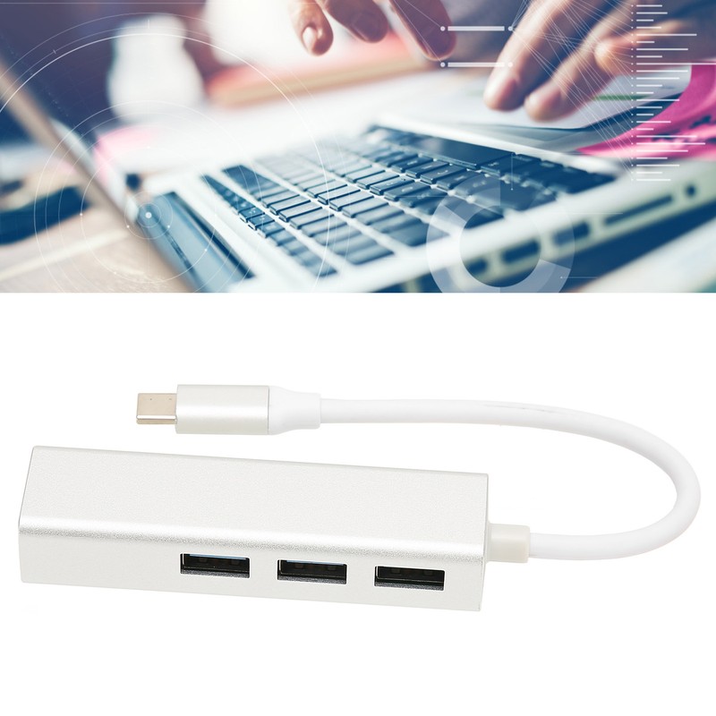 USB C to Ethernet Adapter RJ45 3 USB3.0 Ports High