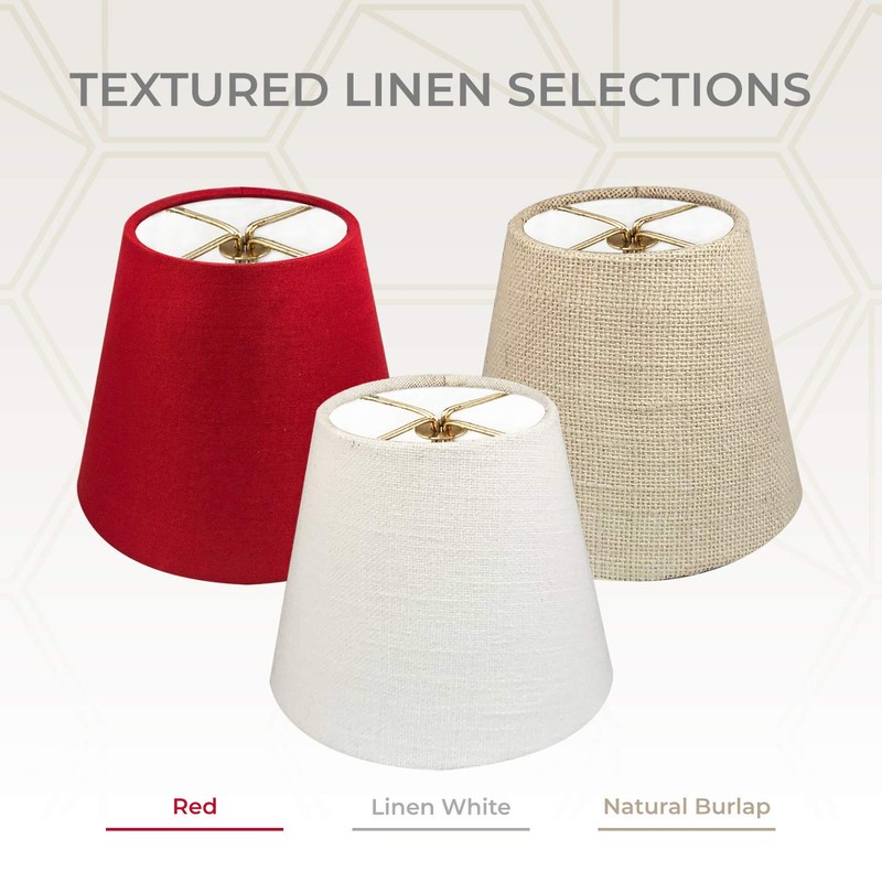 Royal Designs, Inc. Clip On Chandelier Lamp Shade, Red, 3