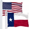 G128 Combo Pack: American USA Flag 3x5 Ft & Texas