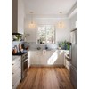 Shenmoyl Pendant Light 2 Pack with Amber Tulip Glass Lmapshade,