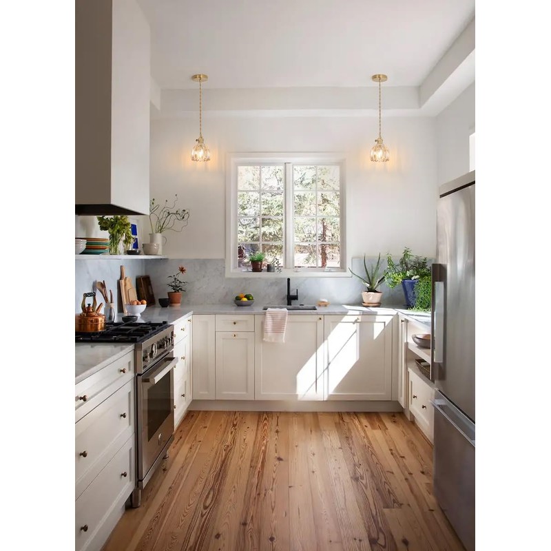 Shenmoyl Pendant Light 2 Pack with Amber Tulip Glass Lmapshade,