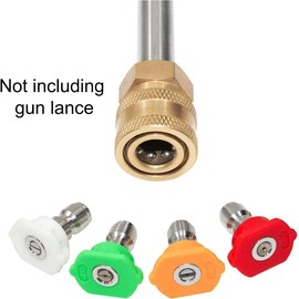4 Pack Pressure Washer Spray Nozzle Tips, Power Washer Soap Nozzles Multiple Degrees for Cleaning Power, 1/4'' Quick Connector,