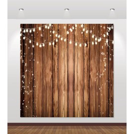 Wood Backdrop 10x10ft for Photography Brown Rustic Wooden Backdrops for Party Wood Panel Background Baby Shower Birthday Party Vintage Wood Plank Wall Backdrop Photoshoot