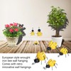 4Pcs/Set Wrought Iron Bee Decoration Wall Hanging 3 Dimensional Bee