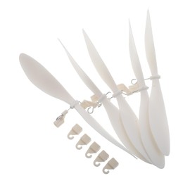 HOMSFOU 5pcs Aircraft Model Accessories Scale Model Propeller Propeller Blade Airplane Propeller Airplane Model Propeller RC Airplane Parts Remote Control Airplane Propeller Mini Propeller White